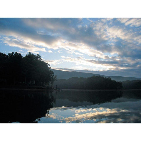 Smith Mountain Lake I Black Modern Wood Framed Art Print by Chandler, Sharon