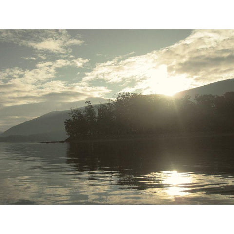 Vintage Smith Mountain Lake II Gold Ornate Wood Framed Art Print with Double Matting by Chandler, Sharon