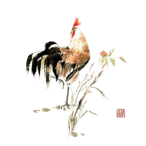 Elegant Squire White Modern Wood Framed Art Print by Rae, Nan