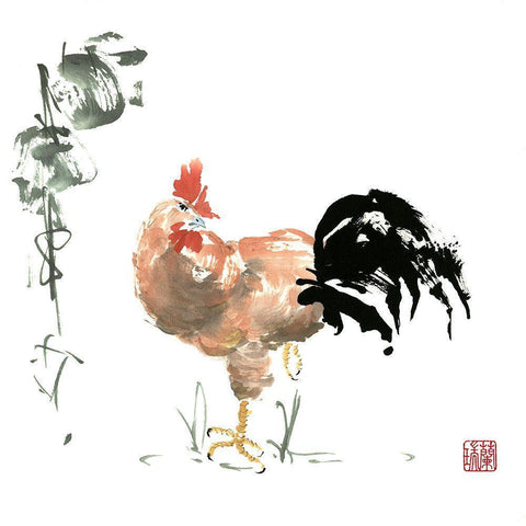 A Proud One White Modern Wood Framed Art Print by Rae, Nan