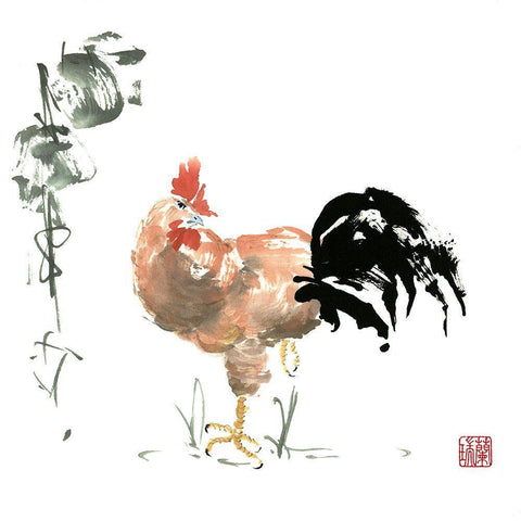 A Proud One Black Ornate Wood Framed Art Print with Double Matting by Rae, Nan