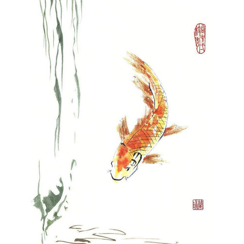 Golden Boy Black Modern Wood Framed Art Print with Double Matting by Rae, Nan