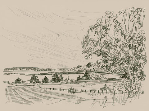 Sepia Scenes IV Black Ornate Wood Framed Art Print with Double Matting by Vess, June Erica