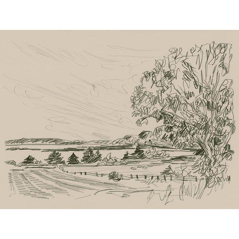 Sepia Scenes IV White Modern Wood Framed Art Print by Vess, June Erica