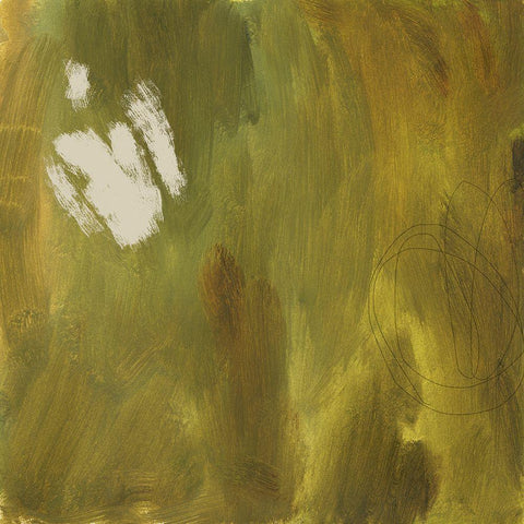Verdant Abstract III White Modern Wood Framed Art Print by Green, Jacob