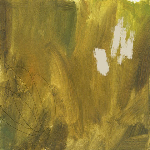 Verdant Abstract IV White Modern Wood Framed Art Print with Double Matting by Green, Jacob