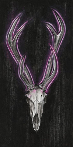 Neon European Mount I Black Ornate Wood Framed Art Print with Double Matting by Harper, Ethan