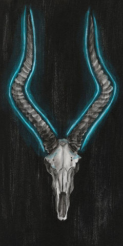 Neon European Mount II White Modern Wood Framed Art Print with Double Matting by Harper, Ethan