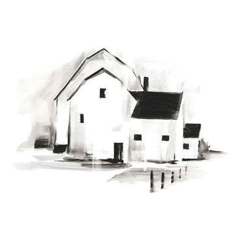 European Farm Collection I Black Modern Wood Framed Art Print by Harper, Ethan