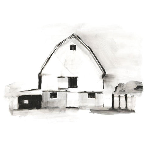 European Farm Collection II Black Modern Wood Framed Art Print by Harper, Ethan