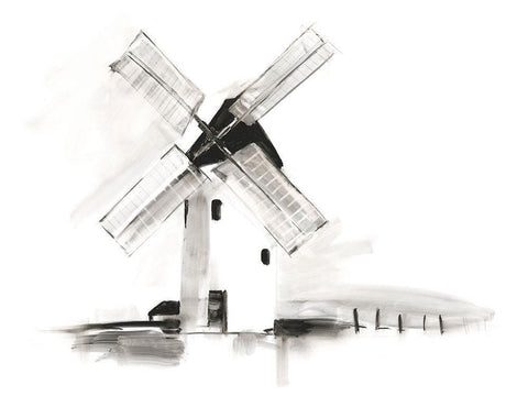 European Farm Collection IV White Modern Wood Framed Art Print with Double Matting by Harper, Ethan