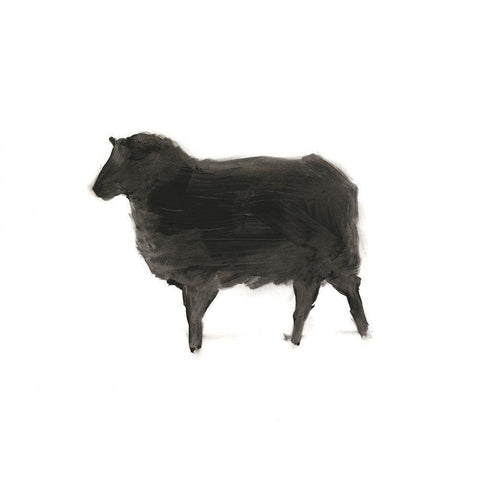 European Farm Collection V Black Modern Wood Framed Art Print with Double Matting by Harper, Ethan