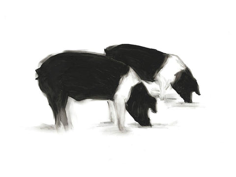 European Farm Collection VIII Black Ornate Wood Framed Art Print with Double Matting by Harper, Ethan