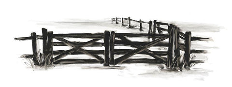 European Farm Collection XII Black Ornate Wood Framed Art Print with Double Matting by Harper, Ethan