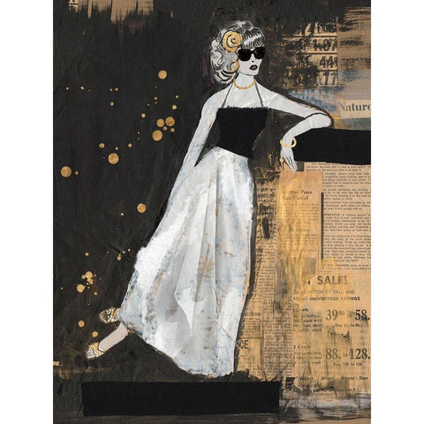 Glamour II White Modern Wood Framed Art Print by Longley, Alicia