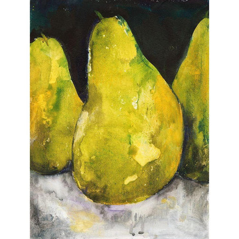 Pear Together I Gold Ornate Wood Framed Art Print with Double Matting by Combs, Joyce