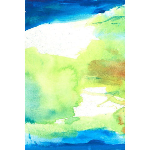 Southern Bliss I Black Modern Wood Framed Art Print with Double Matting by Combs, Joyce