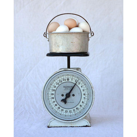 Eggs on Scale Black Modern Wood Framed Art Print by Soderman, Tania