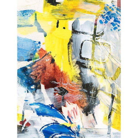 Step Out I Black Modern Wood Framed Art Print with Double Matting by Combs, Joyce