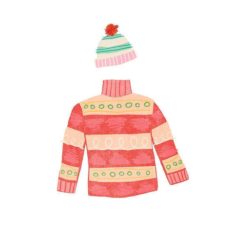 Tacky Sweaters III White Modern Wood Framed Art Print by Vess, June Erica