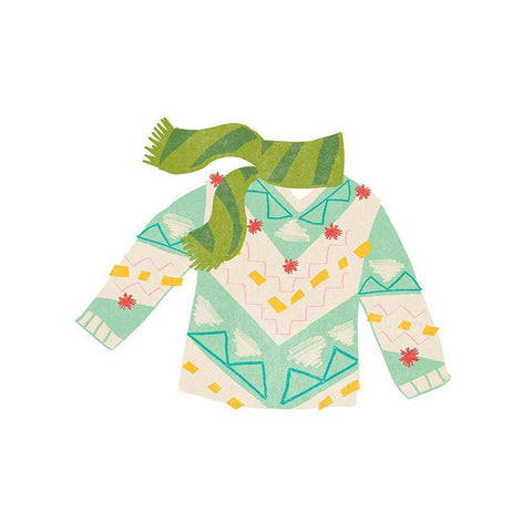 Tacky Sweaters IV Black Modern Wood Framed Art Print by Vess, June Erica