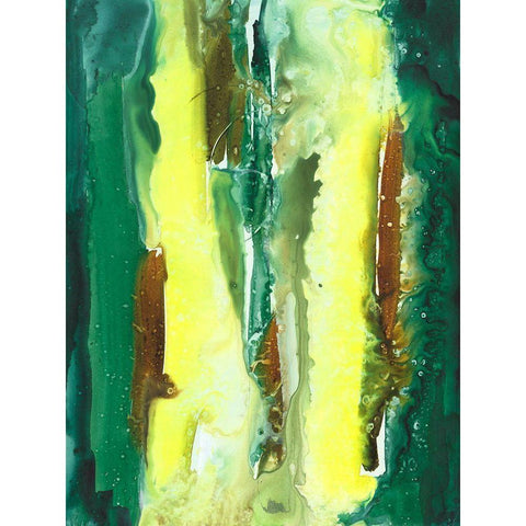 The Falls II White Modern Wood Framed Art Print by Combs, Joyce