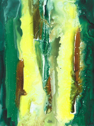 The Falls II White Modern Wood Framed Art Print with Double Matting by Combs, Joyce
