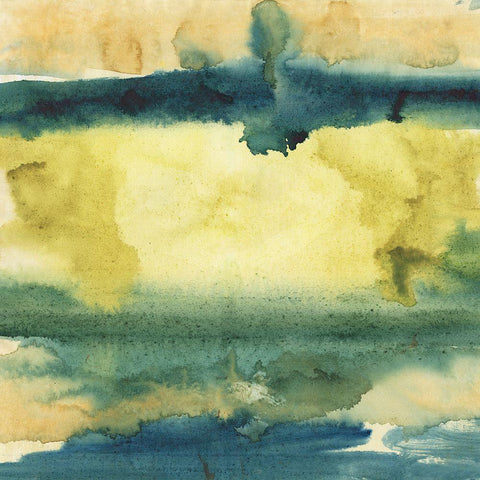 Watercolor Horizon II White Modern Wood Framed Art Print by Combs, Joyce