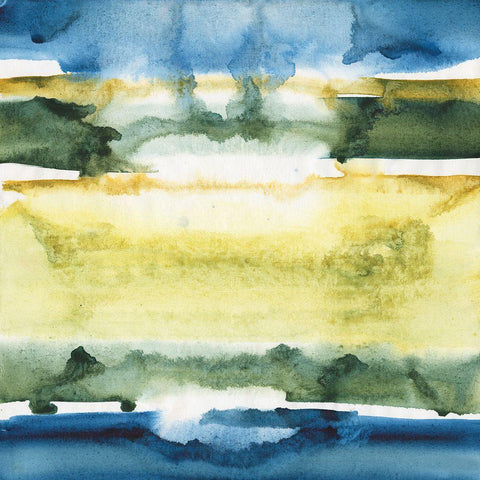 Watercolor Horizon III Black Modern Wood Framed Art Print by Combs, Joyce