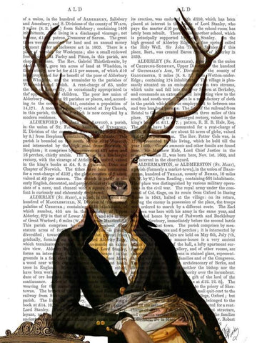 Deer in Chair Black Ornate Wood Framed Art Print with Double Matting by Fab Funky