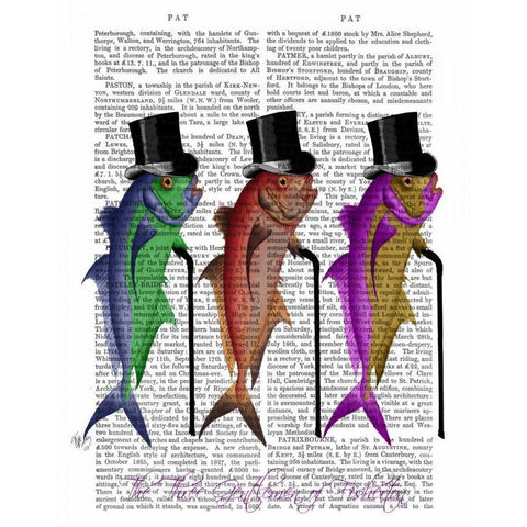 Gentleman of Fisherton White Modern Wood Framed Art Print by Fab Funky