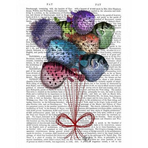 Puffer Fish Balloons Black Modern Wood Framed Art Print with Double Matting by Fab Funky