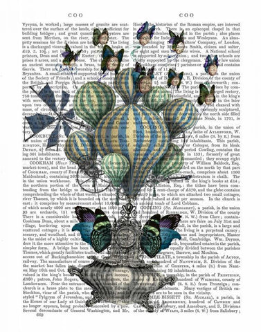 Flutter Time Black Ornate Wood Framed Art Print with Double Matting by Fab Funky