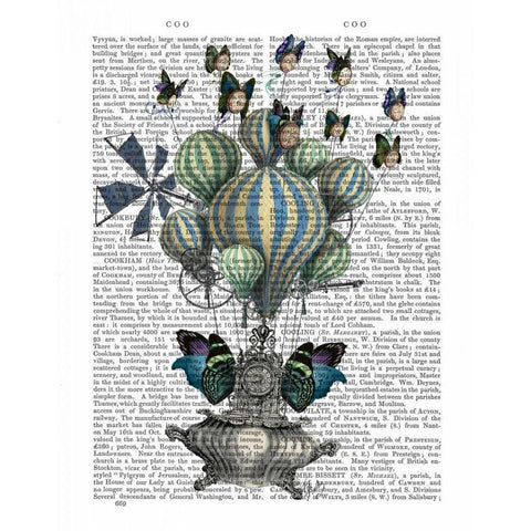 Flutter Time Black Modern Wood Framed Art Print with Double Matting by Fab Funky