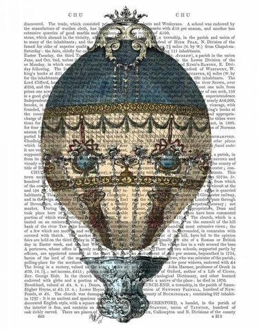 Baroque Fantasy Balloon 1 White Modern Wood Framed Art Print with Double Matting by Fab Funky