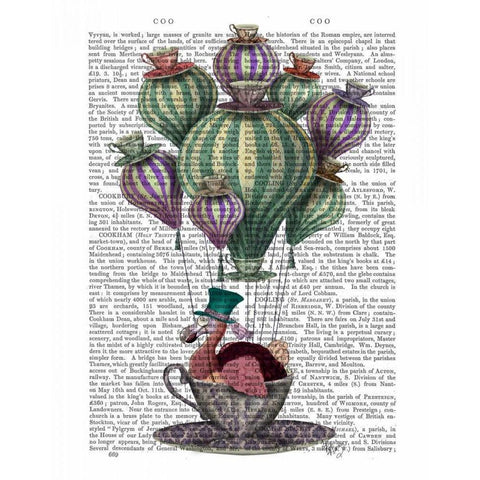 Dodo in Teacup Black Modern Wood Framed Art Print with Double Matting by Fab Funky