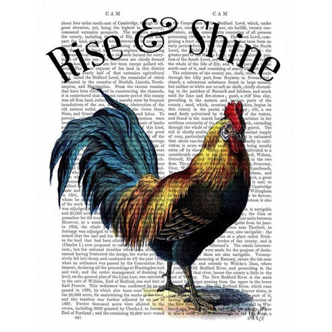 Rise and Shine Gold Ornate Wood Framed Art Print with Double Matting by Fab Funky