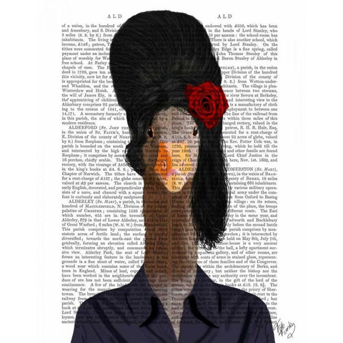 Amy Winehouse Goose Black Modern Wood Framed Art Print with Double Matting by Fab Funky