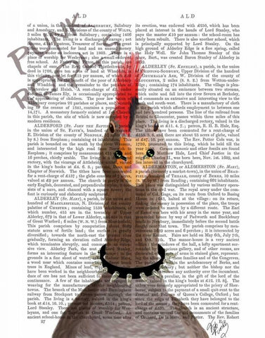 Punk Rock Goose Black Ornate Wood Framed Art Print with Double Matting by Fab Funky