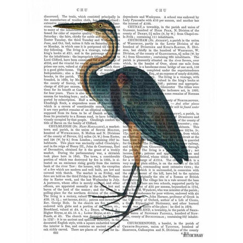 Blue Heron 3 White Modern Wood Framed Art Print by Fab Funky