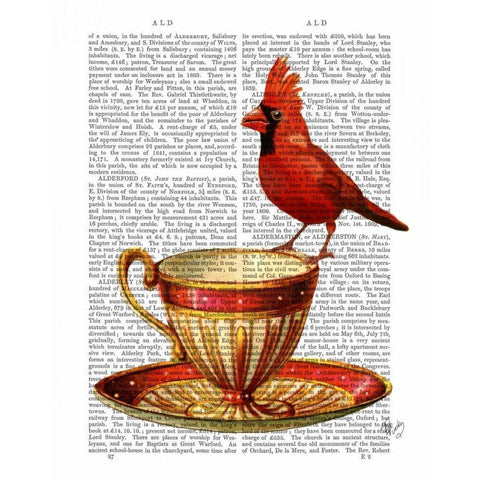 Teacup And Red Cardinal Black Modern Wood Framed Art Print with Double Matting by Fab Funky