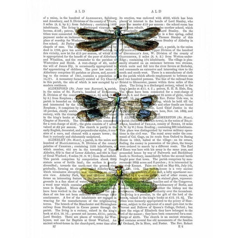 Dragonflies Print 2 Gold Ornate Wood Framed Art Print with Double Matting by Fab Funky