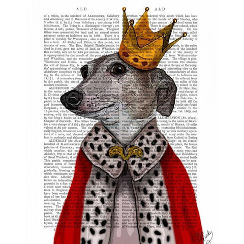 Greyhound Queen Black Modern Wood Framed Art Print by Fab Funky