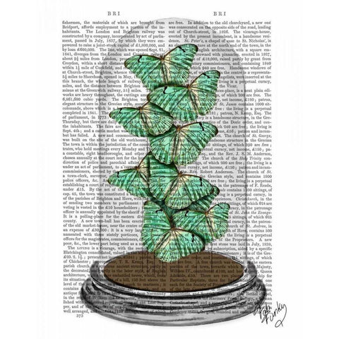 Green Butterflies in Bell Jar Black Modern Wood Framed Art Print by Fab Funky