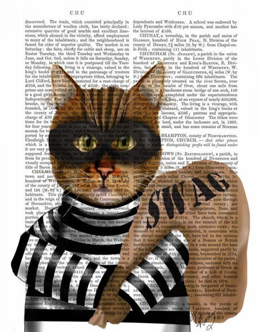 Cat Burglar Black Ornate Wood Framed Art Print with Double Matting by Fab Funky