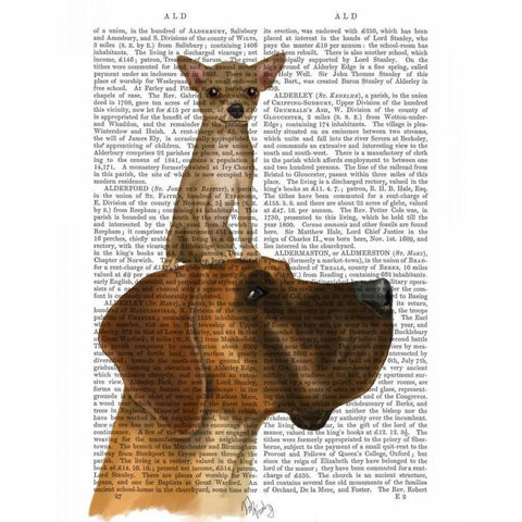 Great Dane and Chihuahua White Modern Wood Framed Art Print by Fab Funky