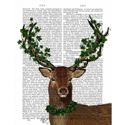 Green King White Modern Wood Framed Art Print by Fab Funky