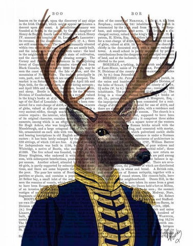 Captain Deer White Modern Wood Framed Art Print with Double Matting by Fab Funky