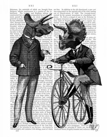 Triceratops Men What Kind of Mileage White Modern Wood Framed Art Print with Double Matting by Fab Funky