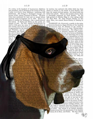 Basset Hound Ninja White Modern Wood Framed Art Print with Double Matting by Fab Funky